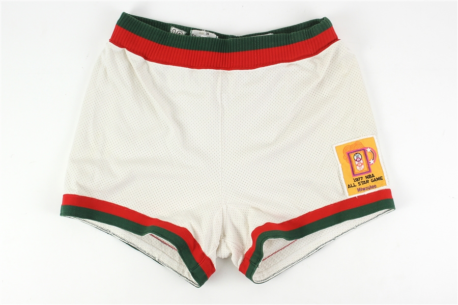 1976-77 Kevin Restani Milwaukee Bucks Game Worn Home Uniform Shorts w/ All Star Game Patch (MEARS LOA/Team COA/Fanatics)