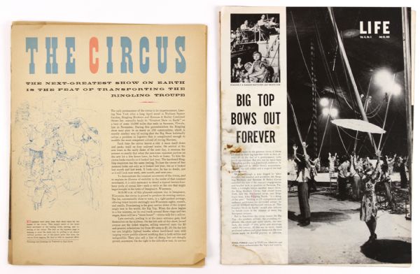 1950s Life & Fortune Magazine Circus Articles - Lot of 2