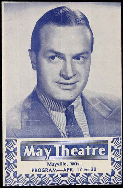 1940s Bob Hope May Theatre Mayville WI Pocket Program