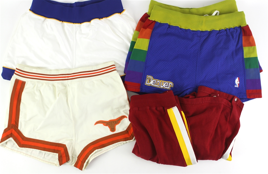 1970s-80s NCAA & NBA Game Worn Uniform Shorts - Lot of 20 w/ Darryl Dawkins 76ers, Walter Davis Nuggets & More (MEARS LOA)
