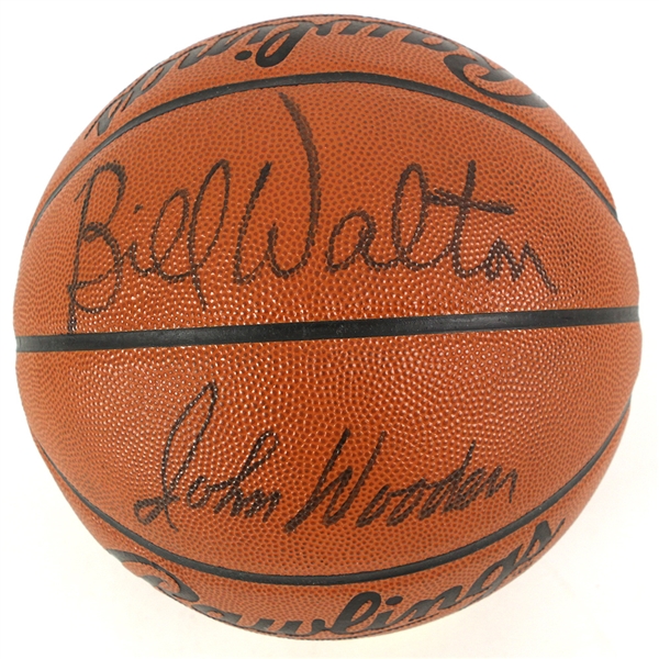 2000s John Wooden Bill Walton UCLA Bruins Signed Basketball (PSA/DNA)
