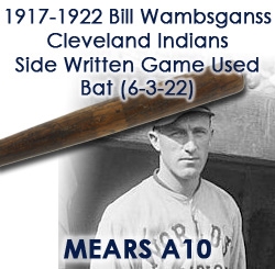 1917-1922 Bill Wambsganss Cleveland Indians H&B Louisville Slugger Professional Model Game Used Side Written (6-3-22) Game Used Bat (MEARS A10) “Famous For His Unassisted World Series Triple Play” 