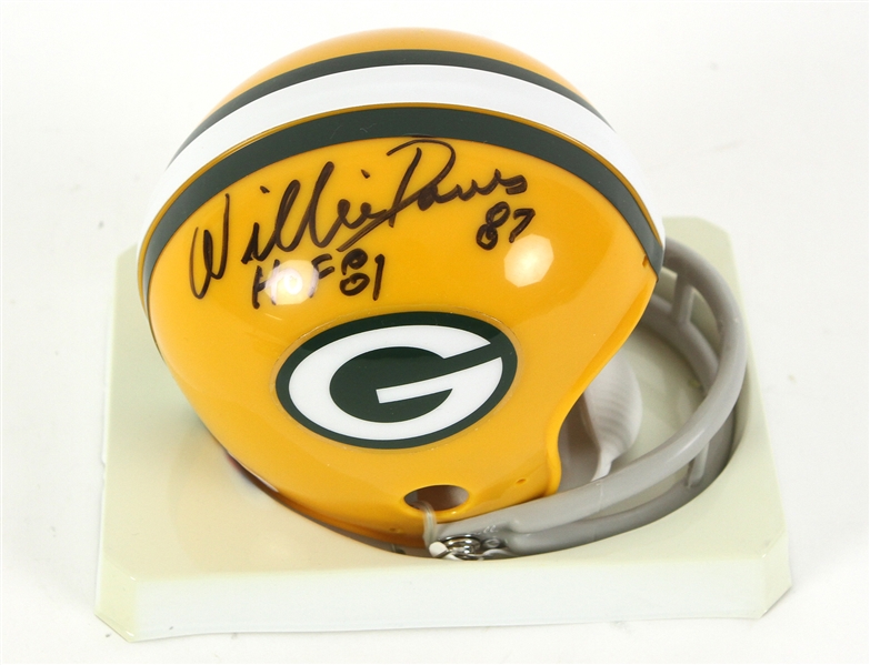 2000s Willie Davis Green Bay Packers Signed Mini Helmet (PSA/DNA)