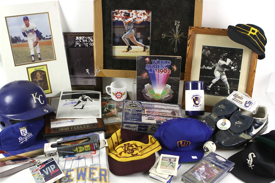 1950s-2000s Baseball Memorabilia Collection - Lot of 525+ w/ Photos, Publications, Posters, Game Used/Signed Items & More 