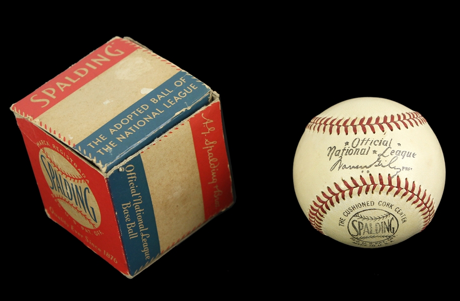 1952-57 Warren Giles Spalding Official National League Baseball w/ Box