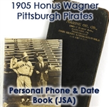 1905 Honus Wagner Pittsburgh Pirates Personal 3”x6” Diary & Date Book (MEARS LOA/JSA) Entirely Written In His Hand