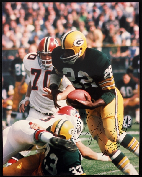 1960s Elijah Pitts Green Bay Packers Signed 8x10 Color Photo (JSA)