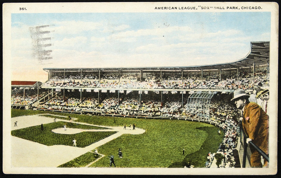 1920 American League Chicago White Sox Park Postcard