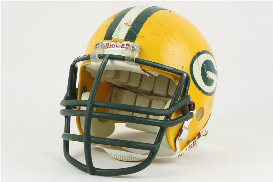 1984-87 Charles Martin Green Bay Packers Signed Game Worn Helmet (MEARS LOA/JSA)