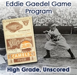 1951 (August 19th) Eddie Gaedel St. Louis Browns Official Onsite Program "Highest Graded Example"