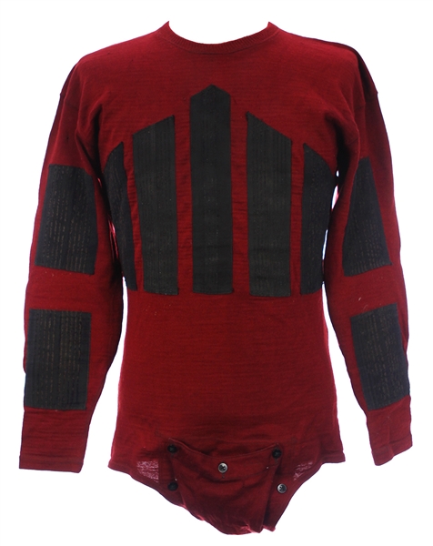 1920s Game Worn OShea Knitting Mills Football Sweater w/ Friction Stripes (MEARS LOA) 
