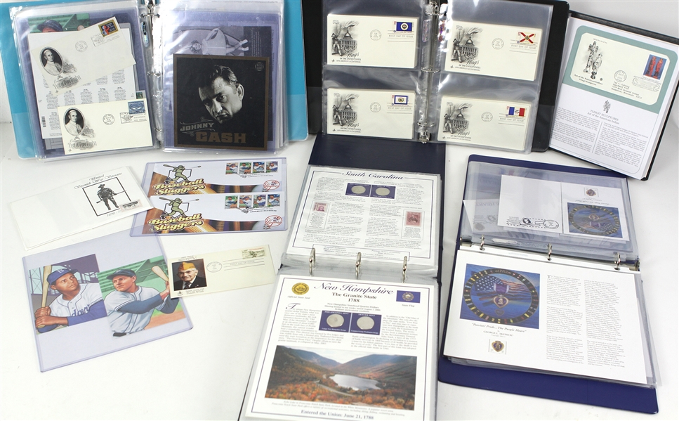 1940s-2000s First Day Covers/Envelopes Commemorative Stamp Sheets State Quarters Collection - Lot of 247