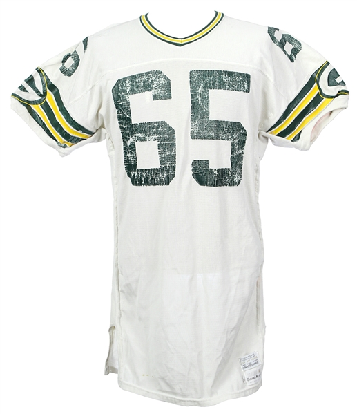 1984-86 Ron Hallstrom Green Bay Packers Game Worn Road Jersey (MEARS LOA)
