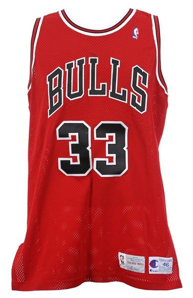 1992-93 Scottie Pippen Chicago Bulls Road Jersey (MEARS LOA)