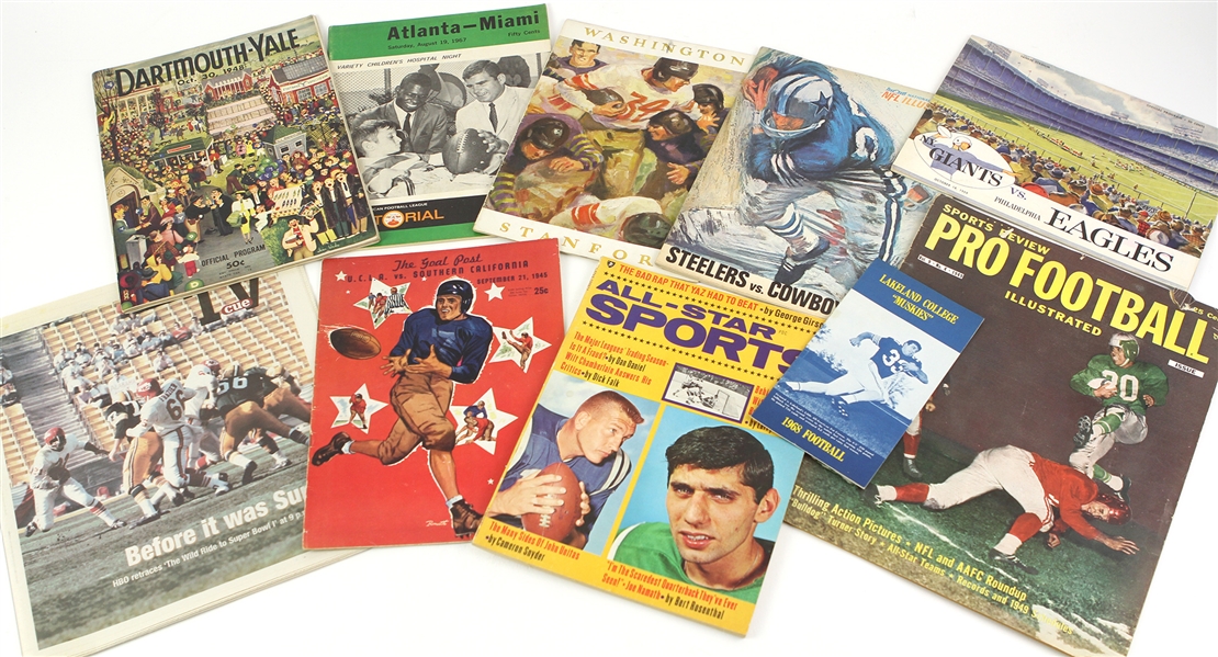 1920s-2000s Football Publication Collection - Lot of 10