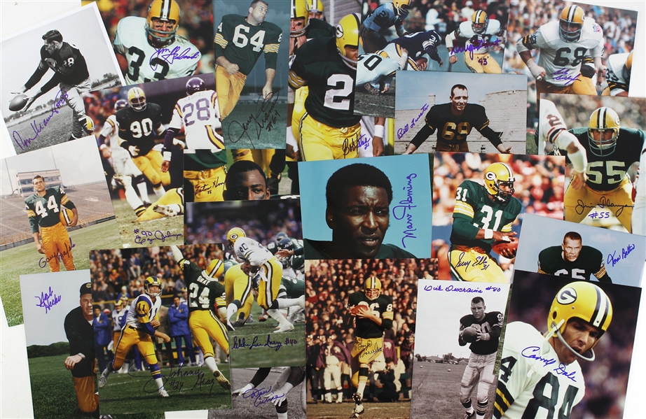 1980s-2000s Green Bay Packers Signed 8" x 10" Photos - Lot of 45 w/ Jerry Kramer, Ken Bowman, Bob Jeter, Babe Parilli, Red Cochran & More (JSA)