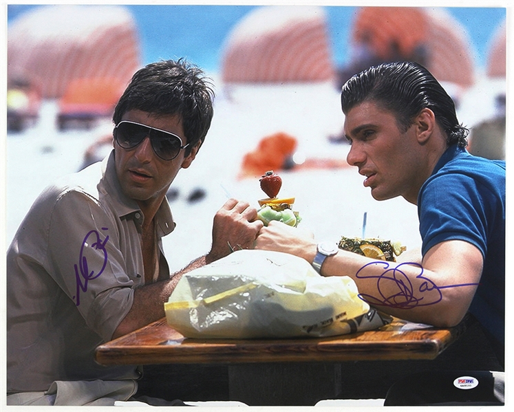 2000s Al Pacino Steven Bauer Scarface Dual Signed 16" x 20" Photo (PSA/DNA)