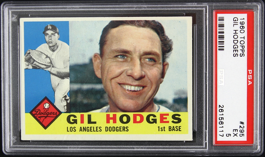 1960 Gil Hodges Los Angeles Dodgers #295 Card (PSA 5)