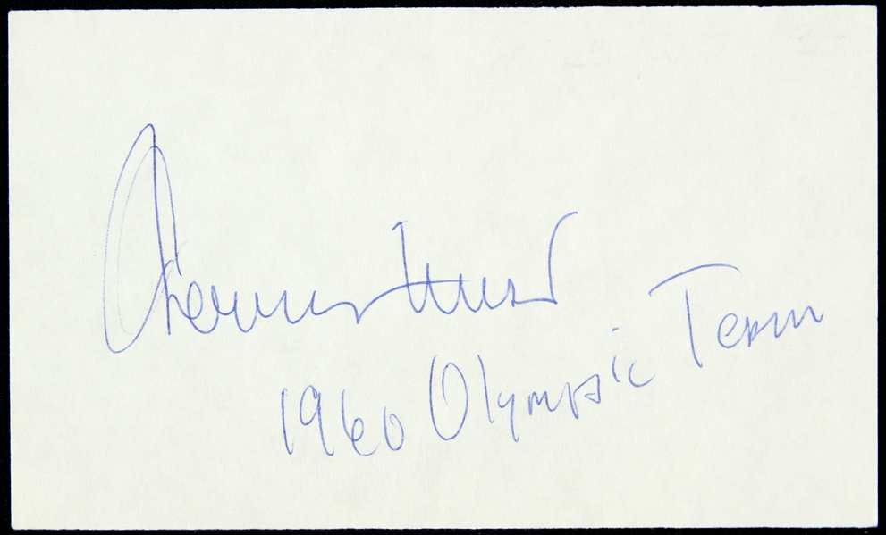 1960s Jerry West USA Olympic Team Signed Index Card (JSA)