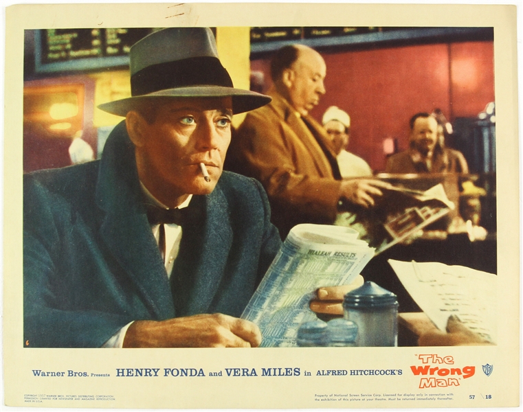 1957 The Wrong Man Henry Fonda Alfred Hitchcock 11" x 14" Lobby Card