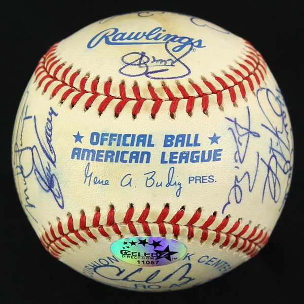 1998 Cleveland Indians Team Signed OAL Baseball (JSA)