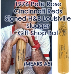1976 Pete Rose Cincinnati Reds Signed H&B Louisiville Slugger Gift Shop Bat (MEARS A5/JSA)