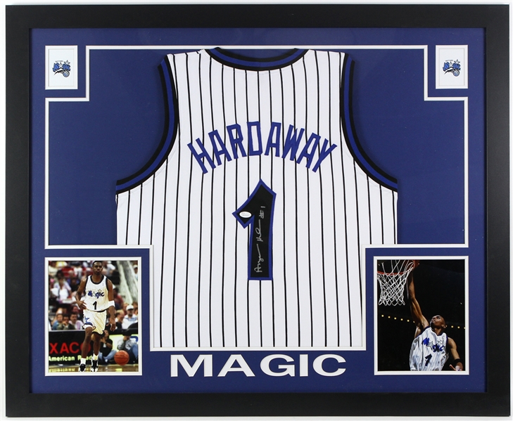 2017 Anfernee Hardaway Orlando Magic 36" x 44" Framed Display w/ Signed Jersey (*JSA*)