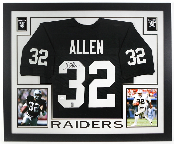 2000s Marcus Allen Los Angeles Raiders 36" x 44" Framed Display w/ Signed Jersey (*JSA*)