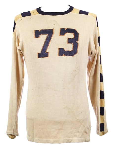 1941-45 Goldsmith #73 Game Worn Durene Football Jersey (MEARS LOA)