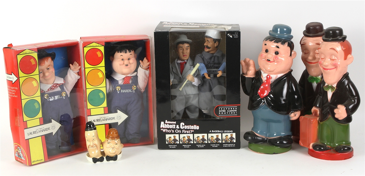 1970s-2000s Laurel & Hardy & Abbott & Costello Memorabilia Collection - Lot of 6