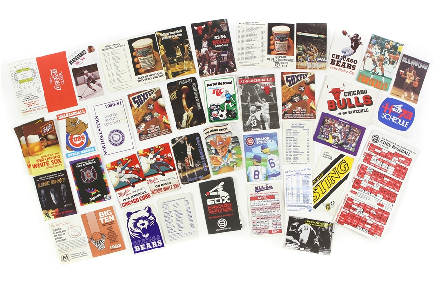 1970s-1990s MASSIVE Pocket Schedule Collection (15,000+) Football, Basketball, Baseball, Hockey