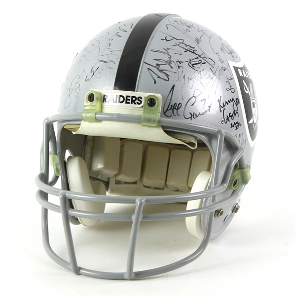 1995-1998 Oakland Raiders Multi Signed Tim Brown Helmet w/ 43 Signatures Including Tim Brown, Willie Brown, Rocket Ismail, & More (MEARS LOA/JSA)