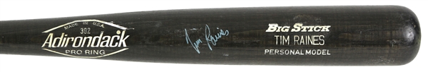 1982 Tim Raines Montreal Expos Signed Adirondack Professional Model Game Used Bat (MEARS LOA/JSA)