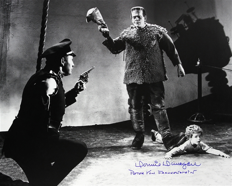 1939 Donnie Dunagan Son of Frankenstein (depicting Peter and Policeman) Signed LE 16x20 B&W Photo (JSA)