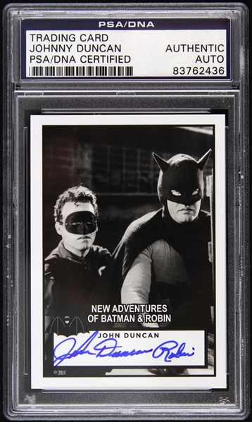 1949 John Duncan Adventures of Batman & Robin Signed LE Trading Card (PSA/DNA Slabbed)