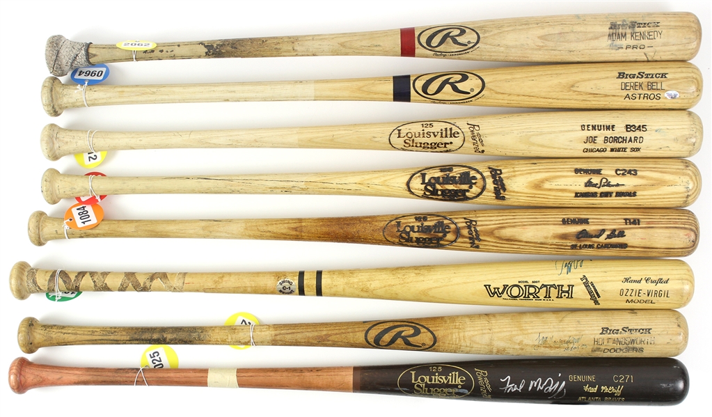1980s-2000s Professional Model Game Used Bat Collection - Lot of 25 w/ Fred McGriff, Dave Henderson, Sandy Alomar, Benito Santiago, Lenny Harris & More (MEARS LOA)
