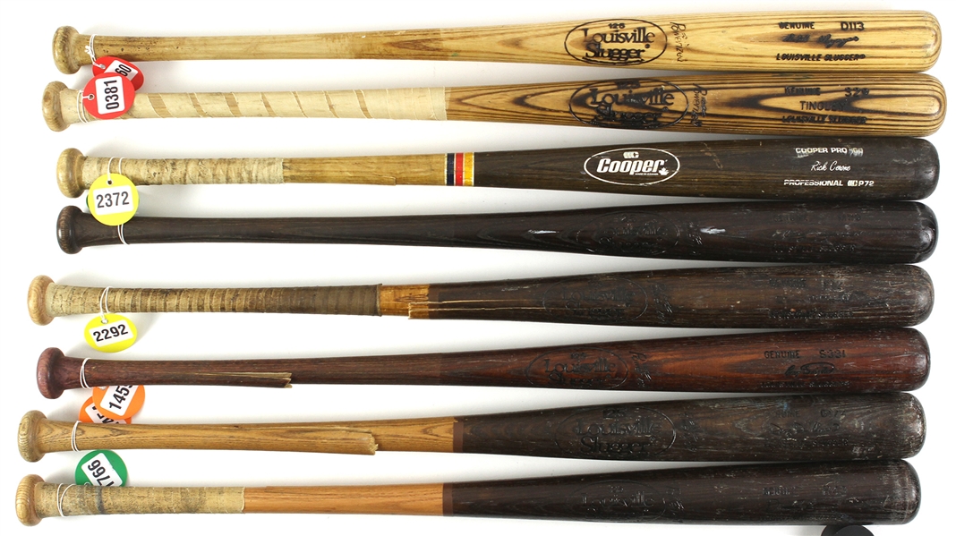 1980s Professional Model Game Used Bat Collection - Lot of 25 w/ Doug DeCinces, Dwayne Murphy, Garry Maddox, Vance Law, Ozzie Virgil Jr. & More (MEARS LOA)