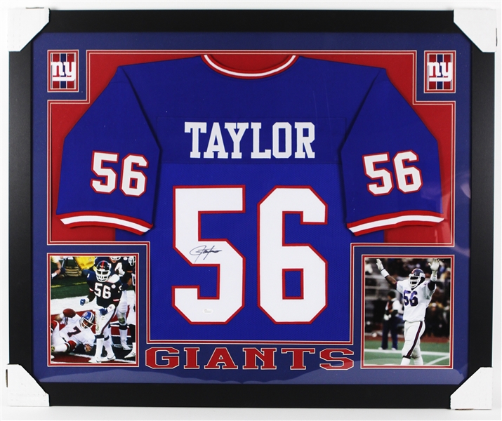 2016 Lawrence Taylor 36" x 44" Framed Signed Jersey *JSA*