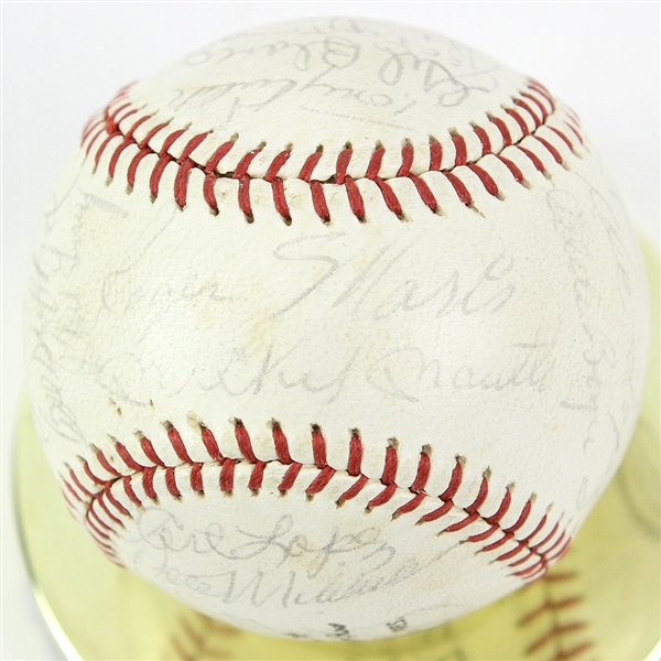 1960s Mickey Mantle (Clubhouse), Roger Maris (Clubhouse), & New York Yankees Team Signed Non Official Baseball (JSA)