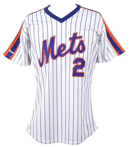 1987 Bill Almon New York Mets Home Team Issued (NL Playoffs) Game Jersey (MEARS LOA)