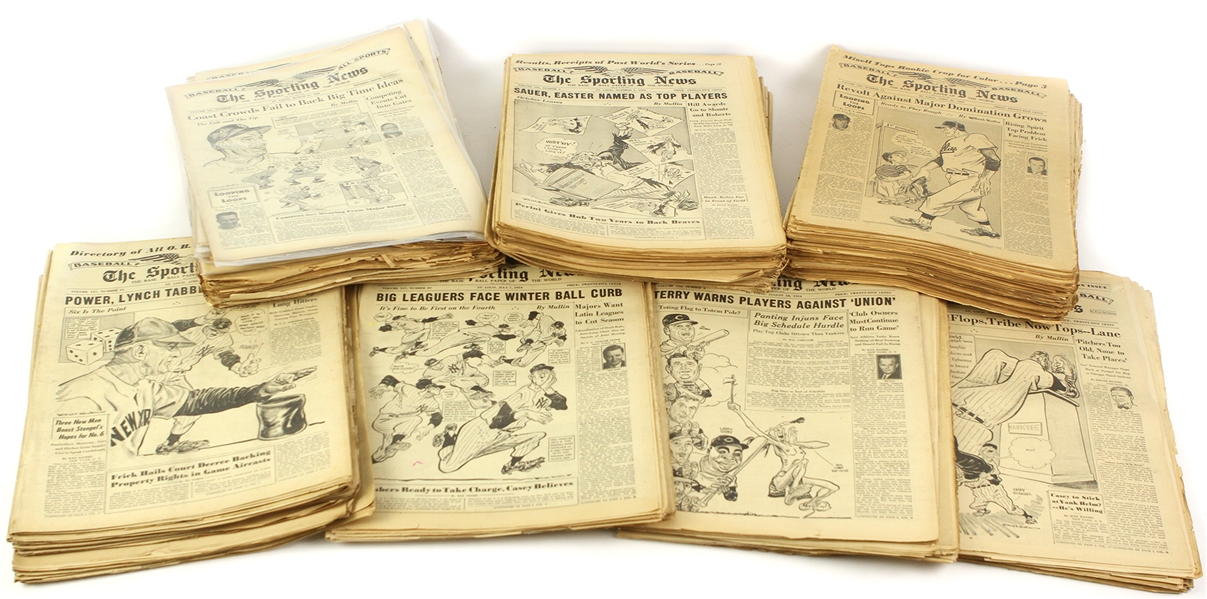 1950-1955 Baseball Sporting News (300+)