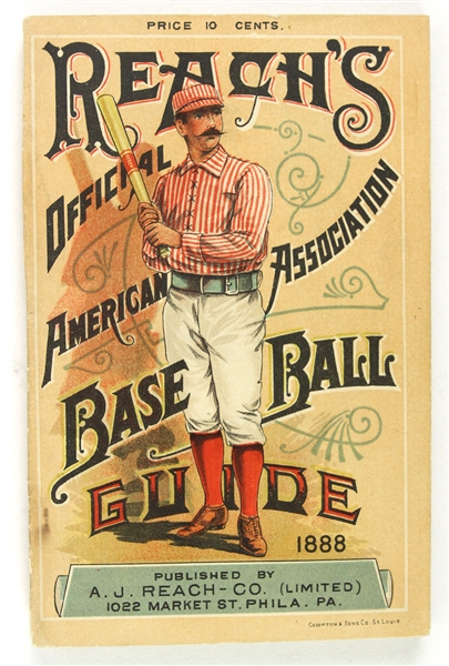 1888 Reach Official Baseball Guide "Extremely High Grade"