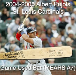 2004-2005 Albert Pujols St. Louis Cardinals C243 Game Used Bat (MEARS A7)