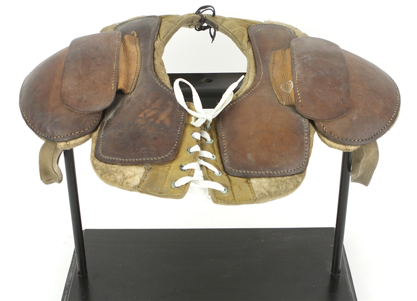 1920s Vintage Leather Football Shoulder Pads
