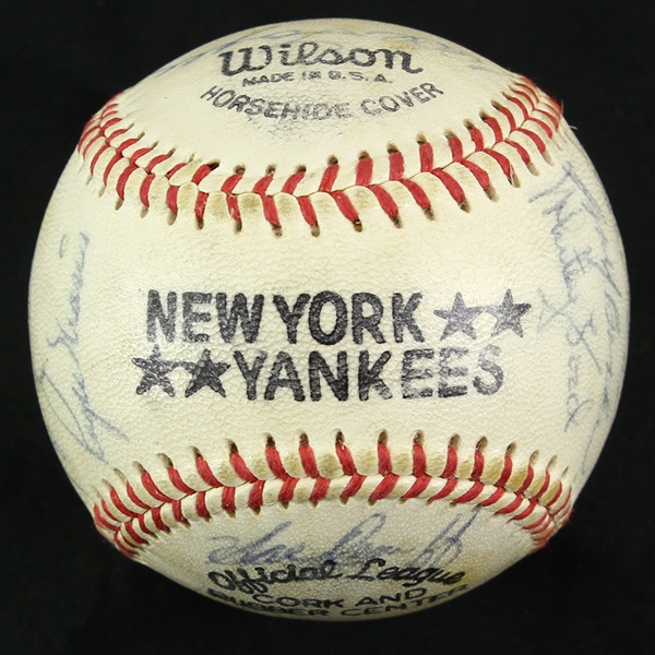 1966 New York Yankees Team Signed Baseball Including Roger Maris and Mickey Mantle (Clubhouse) (JSA)
