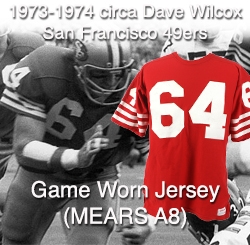 1973-1974 circa Dave Wilcox San Francisco 49ers Game Worn Home Jersey (MEARS A10)