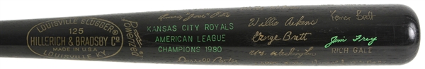 1980 Kansas City Royals AL Champions Louisville Slugger Black Bat