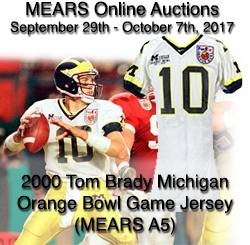 2000 Tom Brady Michigan Orange Bowl Game Jersey (MEARS A5)