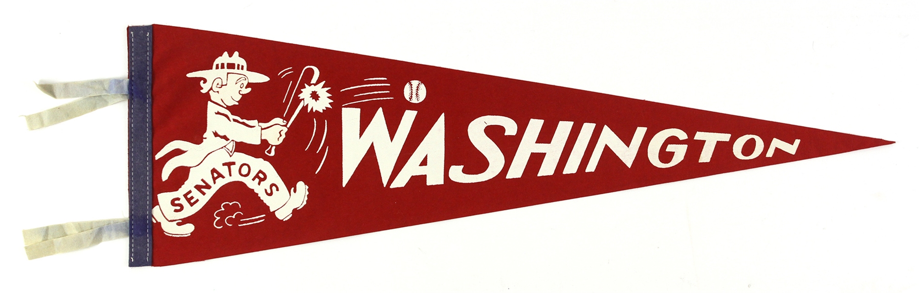 1950s Vintage Washington Senators Red 27” Pennant