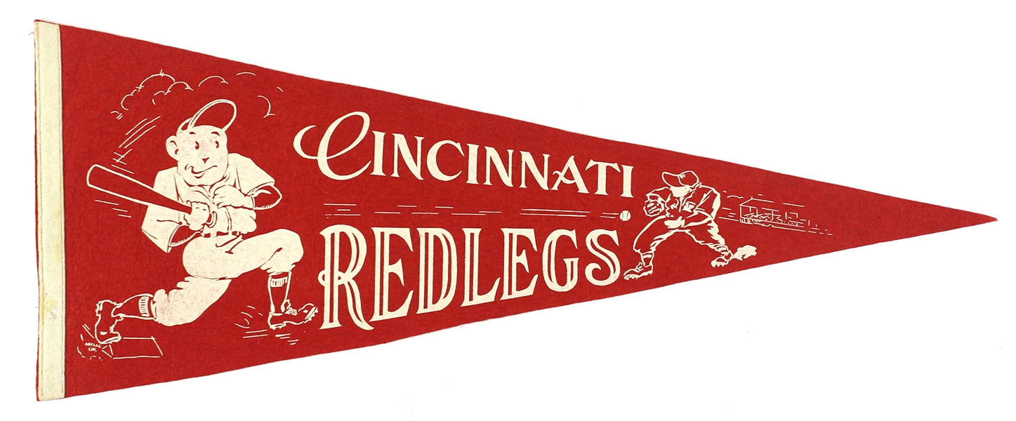 1950’s Cincinnati Redlegs Red 28” Pennant